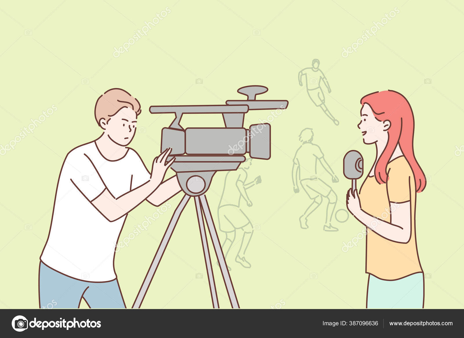News, reportage, journalism, football, broadcasting, sport concept Stock  Vector Image by ©little_prince #387096636