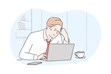 İş, hüsran, zihinsel stres, depresyon, iş kavramı