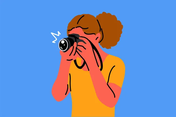 Fotografía, hobby, ocupación, tiroteos, concepto de creatividad — Archivo Imágenes Vectoriales