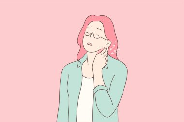 Yorgunluk, acı, masaj, ilaç, sağlık, bakım konsepti