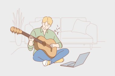 Eğitim, yaratıcılık, öğrenme, oyun, müzik konsepti
