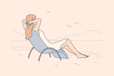 Tatil, tatil, dinlenme, turizm, rahatlama konsepti
