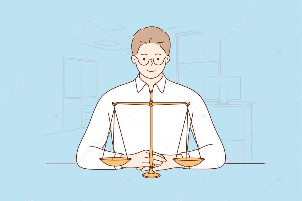 Law, justice, notary, work, judgement concept