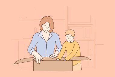 Çocukluk, annelik, tatil, kutlama konsepti