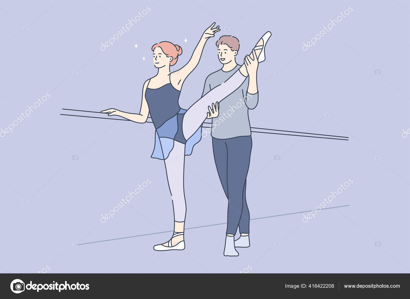 バレエ教室ストックベクター ロイヤリティフリーバレエ教室イラスト Depositphotos