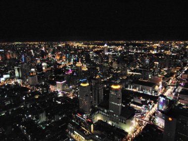 Baiyoke Tower'dan gece manzarası, Bangkok, Tayland
