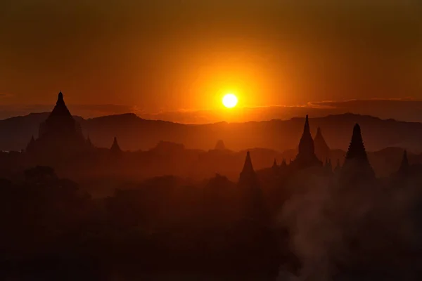 Myanmar Sunsets Kingdom Bagan — Stock Photo, Image
