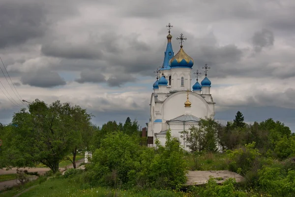 Ryssland Söder Västra Sibirien Byn Krasnoe Templet Den Heliga Treenigheten — Stockfoto