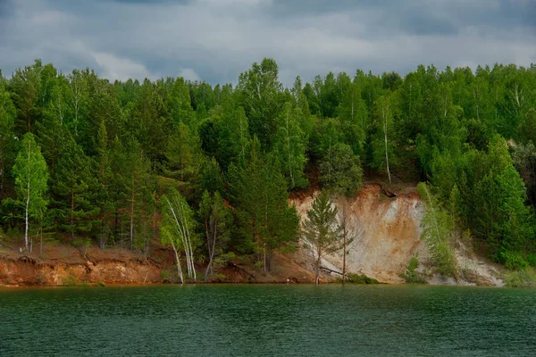 Rusia Sur Siberia Occidental Cantera Inundada Para Minería Cobre Cuyo — Foto de Stock