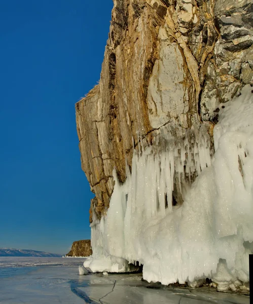 Rusya Doğu Sibirya Deniz Baykal Şeffaf Buz Benzersiz Güzelliği — Stok fotoğraf