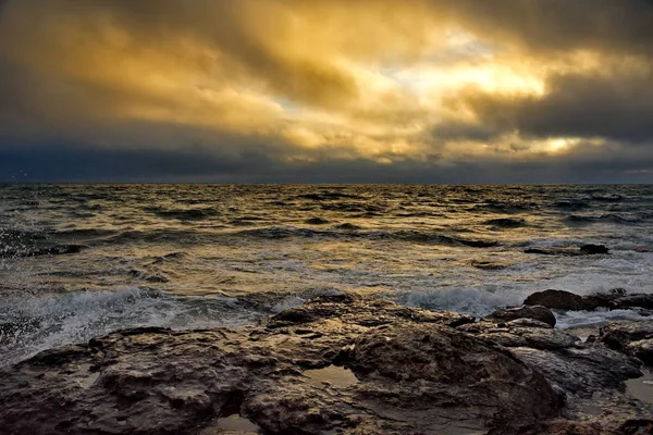 Västra Kazakstan Novis Storm Kaspiska Havet — Stockfoto