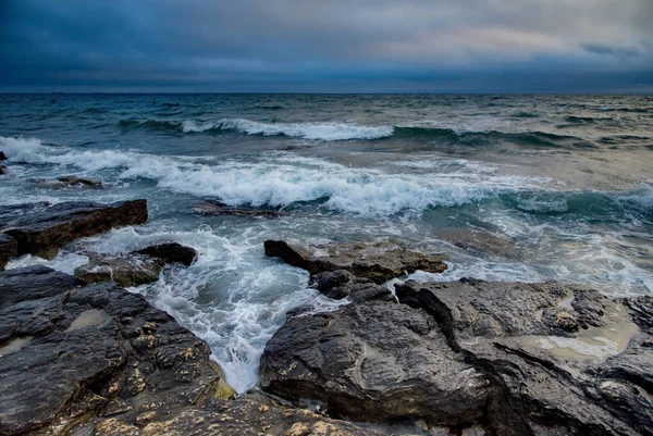 West Kazachstan Beginnende Storm Kaspische Zee — Stockfoto