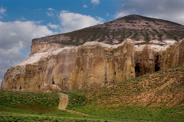 Kazajstán Occidental Estepa Ilimitada Hay Complejo Montañoso Solitario Shirkala Que — Foto de Stock