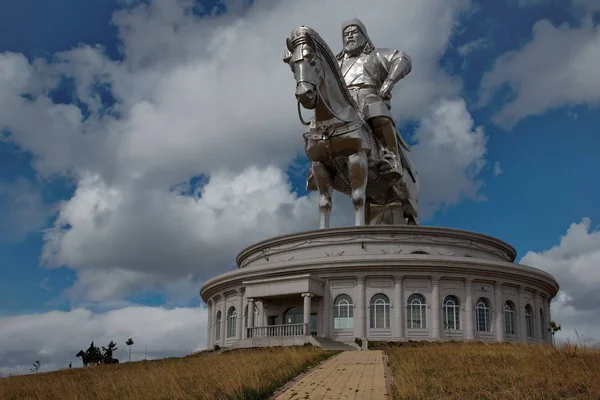 Mongólia Estátua Equestre Gengis Khan Zonin Bondage Maior Dos Monumentos — Fotografia de Stock