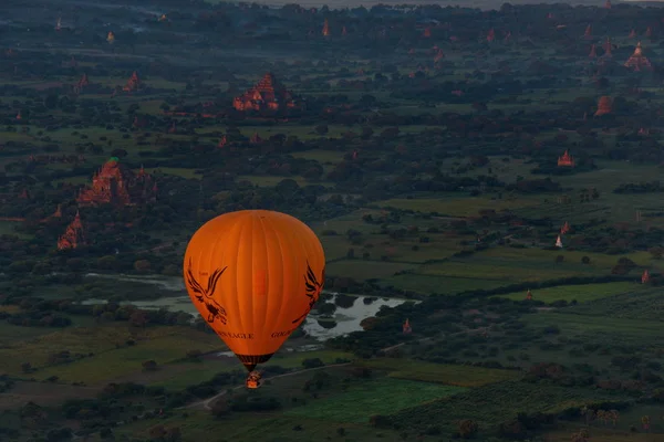 Bagan Μιανμάρ 2016 Κάθε Πρωί Την Αυγή Μια Ντουζίνα Μπαλόνια — Φωτογραφία Αρχείου