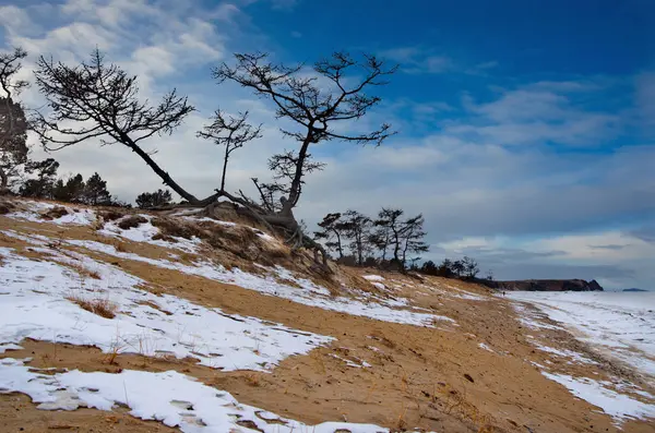 Oroszország Kelet Szibériában Lake Baikal Olkhon Island Kis Tenger Homokos — Stock Fotó