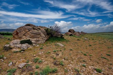 Kazakistan bozkırlarında geniş expanses