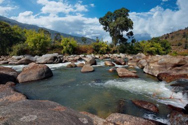 Doğu Hindistan, Arunachal Pradesh, Singen Nehri (Brahmaputra Nehri 'nin sağ kolu). Güney Himalayalar 'ın çalkantılı nehirleri