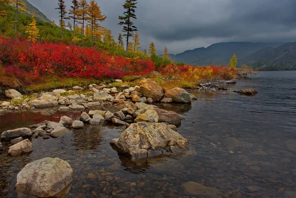 Ryssland Magadan Den Fantastiska Skönheten Hösten Fjärran Östern Den Sjön — Stockfoto