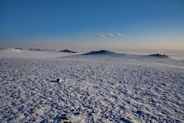 Westmongolei Hochland Nahe Der Stadt Altai Nach Nächtlichem Schneesturm — Stockfoto