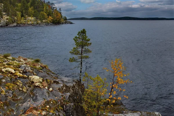 Rússia República Carélia Ilhas Costa Noroeste Lago Ladoga Perto Cidade — Fotografia de Stock