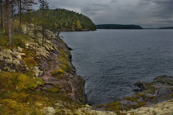 Ryssland Karelska Republiken Öarna Den Nordvästra Kusten Sjön Ladoga Nära — Stockfoto