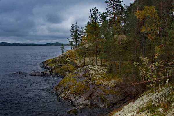 Rússia República Carélia Ilhas Costa Noroeste Lago Ladoga Perto Cidade — Fotografia de Stock