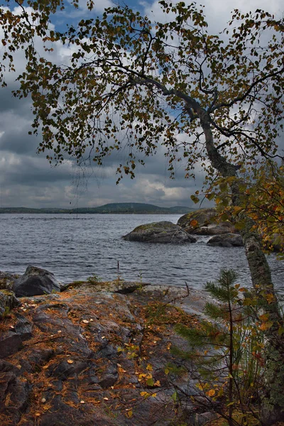 Rússia República Carélia Ilhas Costa Noroeste Lago Ladoga Perto Cidade — Fotografia de Stock