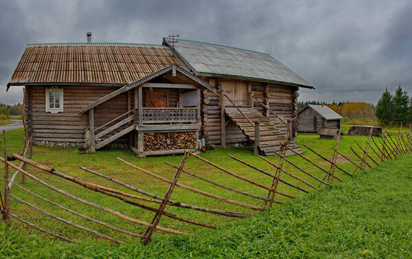 Russia. Republic of Karelia. Kinerma village on lake Ladoga is recognized as one of the most beautiful villages in Russia.