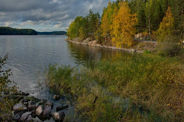 Rússia República Carélia Ilhas Costa Noroeste Lago Ladoga Perto Cidade — Fotografia de Stock