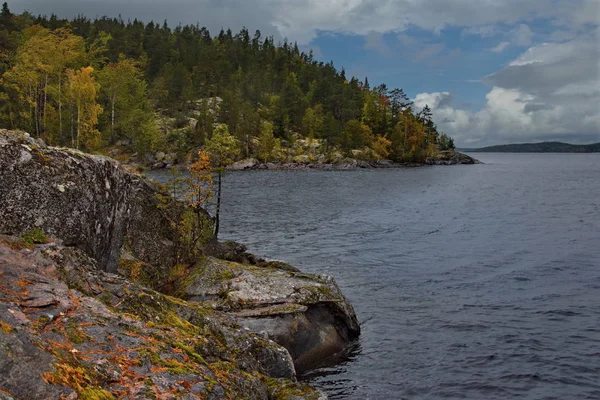 Rússia República Carélia Ilhas Costa Noroeste Lago Ladoga Perto Cidade — Fotografia de Stock