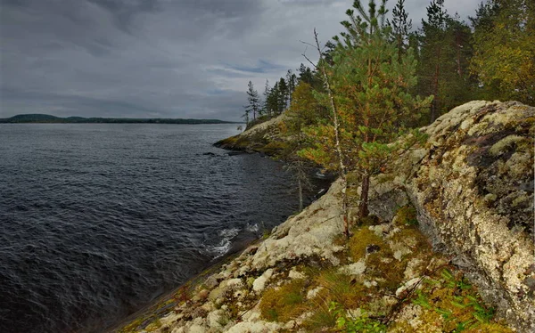 Ryssland Karelska Republiken Öarna Den Nordvästra Kusten Sjön Ladoga Nära — Stockfoto