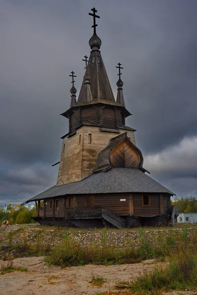 Russia Karelia Ancient Orthodox Church Shore Lake Ladoga Built Wood — Stock Photo, Image