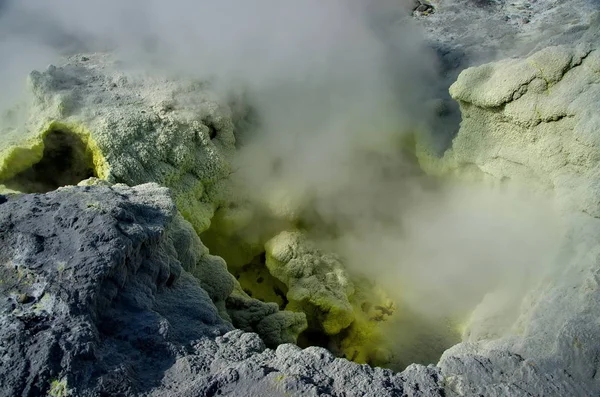 Rusia Península Kamchatka Volcán Mutnovskaya Sopka Único Del Cráter Del — Foto de Stock