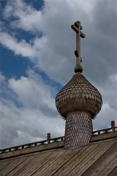 Rusia Karelia Antigua Iglesia Ortodoxa Orilla Del Lago Ladoga Construida — Foto de Stock