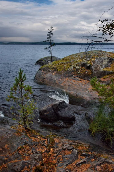 Rússia República Carélia Ilhas Costa Noroeste Lago Ladoga Perto Cidade — Fotografia de Stock