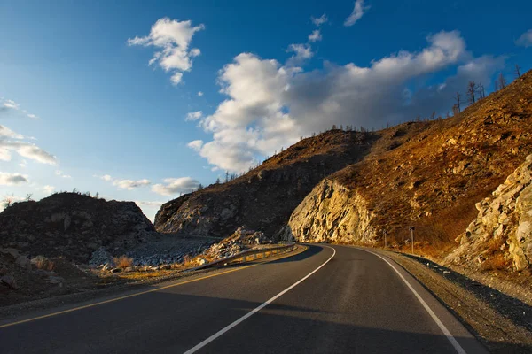 Russie Montagne Altaï Autoroute Chui Est Considérée Comme Belle Autoroute — Photo