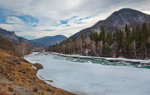 Rusia Sur Siberia Occidental Primavera Temprana Las Montañas Altai Río —  Fotos de Stock