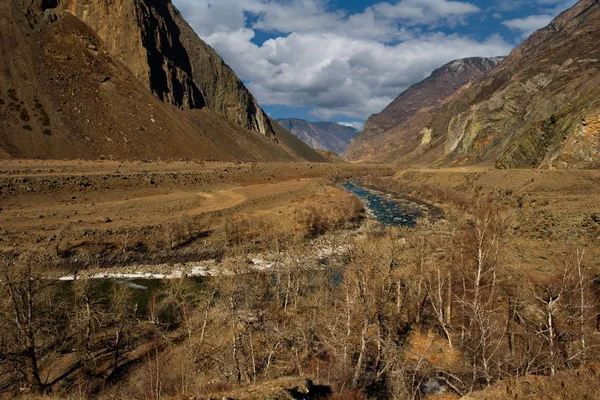 Russland Bergaltai Das Tal Des Chulyshman Flusses Herzen Des Dorfes — Stockfoto