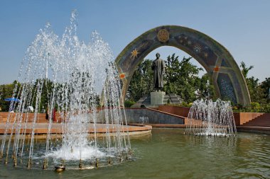 Tacikistan. Central Park 'ın başkenti Dushanbe' de 