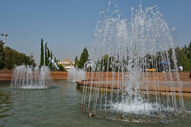 Tacikistan. Central Park 'ın başkenti Dushanbe' de 