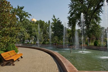 Tacikistan. Central Park 'ın başkenti Dushanbe' de 