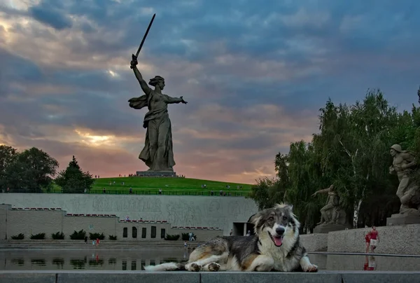 Volgogrado Rússia Agosto 2018 Monumento Heróis Batalha Estalinegrado Mamayev Kurgan — Fotografia de Stock