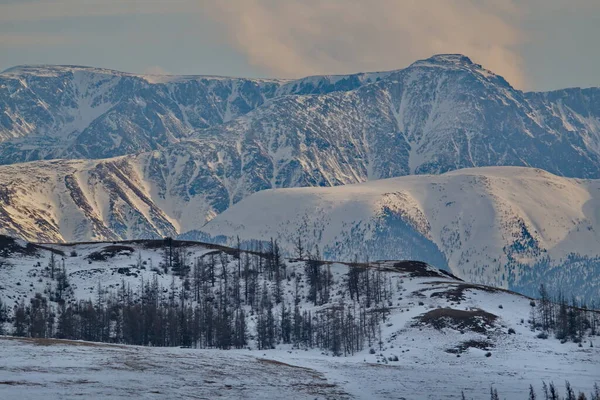 Oroszország Nyugat Szibériától Délre Altai Hegyen Naplemente Északi Chui Hegység — Stock Fotó