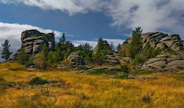 Eastern Kazakhstan Bayanaul Natural Mountain Park Located Middle Endless Steppes — Stock Photo, Image