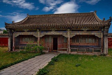 Ulaanbaatar. Mongolia. June 08, 2015. Architecture of the Palace of the last Emperor Bogdo-gegen VIII. Currently, the Palace houses a Museum dedicated to the Emperor. clipart