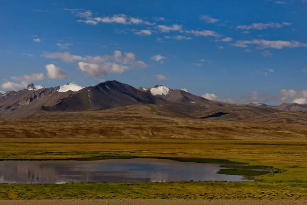 Centraal Azië Tadzjikistan Een Pittoresk Meer Met Moerassige Oevers Een — Stockfoto