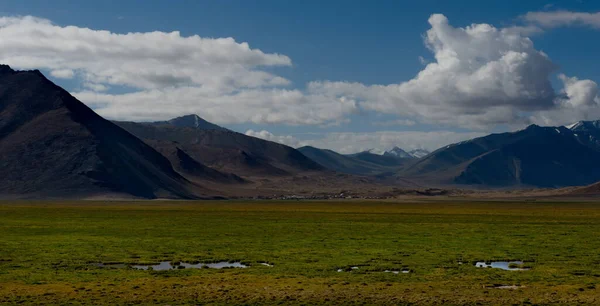 Central Asia Tajikistan Picturesque Lake Swampy Shores Deserted Mountain Valley — Stock Photo, Image