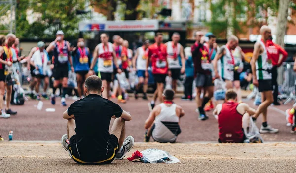 Londres Reino Unido 2019 Corredores Maratona Londres 2019 — Fotografia de Stock