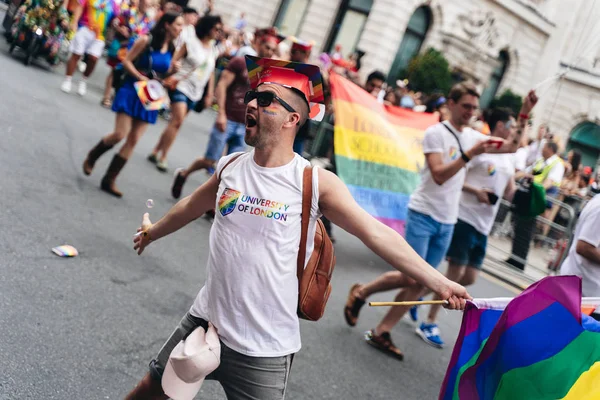 Londyn 2019 Ludzie Świętujący London Pride Parade — Zdjęcie stockowe